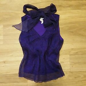 ✨GORGEOUS PURPLE SLEEVELESS V-NECK